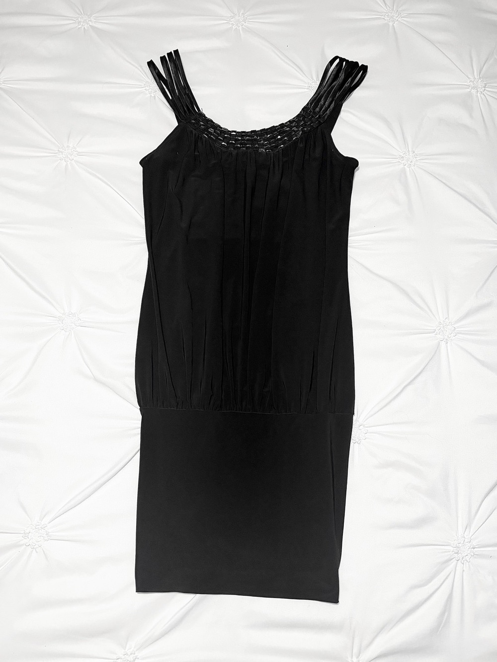 vintage black drop waist dress
